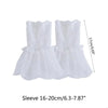 Elegant Detachable Wedding Cuffs for Women Bridal Wrist Cuffs with Lace Pleated Design Cuffs for Wedding Dress and Formal Attire