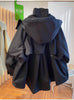 Autumn Trench Coat Woman with lining Casual All-Match Loose Long Sleeve Short Overcoat Windbreaker Women Outerwear