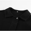 Simple Lapel Cropped Bomber Jackets For Women High Street Long Sleeve Zipper Coats Elegant Casual OL Outerwear