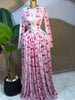Women Paisley Printed Big Swing Ruffles A-line Mesh Maxi Dress Parties Vacation Education Long Dresses Vestidos