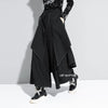 Style Extra Layers Design Woman Pants Black Loose All-match Wide Legs Pants Casual Streetwear Hurajuku Trousers Ladies