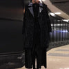 Fatty Women Autumn Mid length Covering Vest Wide Leg Pants Fat Sister Heavy Industry Bright Diamond Three Piece Set Female