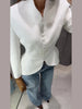 Solid Color Single Breasted Suit Jacket Woman Long Sleeve Waist Cinched Irregular Hem Casual Coats Versatile Women's Jackets