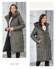 Women Winter Coat Long Thick Parkas Zip Up Warm Female Outwear Slant Pocket Drawstring Hem Women's Jackets 1107