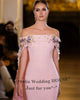 Off The Shoulder Evening Dresses for Women Mermaid Cape 3D Flowers Kuwait Vestidos De Gala Dubai Customized