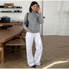Casual Women's Cardigan Sweater Turtleneck Zippers Full Sleeve Button Decoration Lady Coats Autumn Female Knitwear