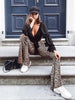 high waist leopard print flare leggings autumn winter women sexy bodycon trousers club pants