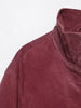 Women Dusty Pink Faux Suede Cropped Jacket Chic Full Zip Stand Collar Elastic Hem Short Coat Autumn Casual Street Outwear