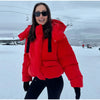 Warm Women's Hooded Cotton Padded Coats Loose Solid Stand Collar Full Sleeve Zipper Pockets Coat Autumn Winter Lady Outwear