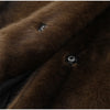 Women's Dark Brown Faux Fur Long Overcoat Single Breasted Fleece Long Trench Coat Winter Fluffy Plush Warm Thicken Outerwear