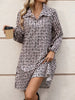 Women's Casual Plaid Long Sleeve V-Neck Dress