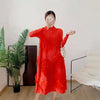 High End Pleated Dress For Women Turtleneck Long Sleeves Tassel Elegant Style Ladies Holiday Clothing Spring 2R7632