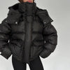 Chic All-Matched Solid Women's Cotton Coat Hooded Zipper Full Sleeves Thicken Bread Coats Autumn Winter Lady Tops