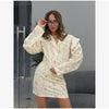 Floral Print Blazer Women's Skirt Set Elegant Cropped Jacket Mini Skirt Two Piece Set Spring Business Casual Outfit
