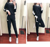 Autumn Runway 2 Pieces Set Knitted Long Sleeve Pullovers Sweater Casual Patchwork Women Tops and Pants Suits Spring