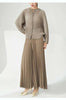 niche design pleated pants for women loose casual wide leg elastic waist trousers spliced tide straight 2DB2555