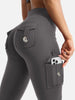 Essential Women's Fitness Pants: High-Waisted Flared Workout Pants with Pockets, Shaping and Tummy-Control Fitness Pants