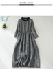 Patchwork Black White Plaid Autumn Dresses Office Lady Work Dress Japanese Style Women Spring Casual Long Clothing