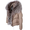 White Duck Down Jacket Winter Women Warm Loose Coat Natural Real Fox Fur Collar Thick Outerwear Parkas