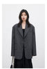 Korean Women Blazers Loose Casual Retro Plaid Single Breasted Mid Length Ladies Jacket Coat Spring Autumn