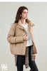Women's 90% White Duck Down Jacket Autumn High Neck Windproof Fluffy Cocoon Silhouette Warm Outerwear