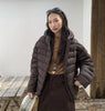 Fall Lightweight Hooded Puffer Jacket Russian Winter Women Zip Up Solid Warm Cotton Padded Outerwear Quilted Coat Куртка