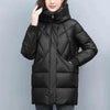 Hooded Cotton Coat Women's Mid-Length Winter Jackets Elegant Mother's Parkas Padded Jacket Thick Down Padded Jacket Vintage