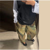 Printed Curved Wide Leg Denim Jeans High Waist Seam Detail Casual Women All-match Long Pants Autumn Chic Outfits