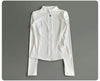 Women Full Zip Long Sleeve Athletic Jacket Thumb Holes Slim Fit Quick Dry Running Gym Yoga Fitness Sports Coat