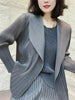 Korean Lady Long Sleeve Suit Outwear Femme Pleats Please Blazer Top Coat Autumn Women Advanced Leisure Jacket