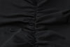 Women Elegant Ruffle Hem White Long Dress Shirring V-neck Flare Long Sleeve Dresses Evening Party Robes Vestido
