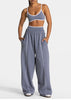 Sport Trousers Women Loose Casual Wide-leg Trousers with Pockets Gym High Waist Fitness Running Yoga Pants