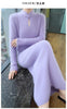 Women' 100%Pure Mink Cashmere Dress Stand-Up Collar Buckle Slim Knit Long Skirt High Waist Over The Knee Bottoming Dress