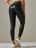 Women Sexy Skinny PU Leather Pants High Waist Elastic Leggings Trousers Slim Pencil Pants Sexy Stretch Tight Pants