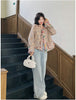 Spring Autumn Female Long Sleeves Jacket Women Advanced Leisure Short Tweed Coat Ladies Casual Round Neck Tops Outwear