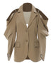 Women Off Shoulder Chain Big Size Blazer Lapel Long Sleeve Loose Fit Jacket Tide Spring Autumn 1DE9885