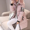 Women Winter Jackets Down Cotton Hooded Tops Large Size Parkas Mujer Coats Long Coat Female Fur Collar Outfits Year