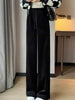 Winter Warm Thicken Lambwool Fluff Wide Leg Pants Women Korean Casual Snow Wear Pantalone Baggy Plush Fleece Spodnie