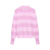 Women Striped Knitted Cardigan Single Breasted Long Sleeve Polo Collar Sweater Casual Knitted Coat