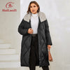 Women's Winter Jackets Plus Size Long Warm Parkas Elegent Hooded With Fur Classic Quilted Coats Women1165