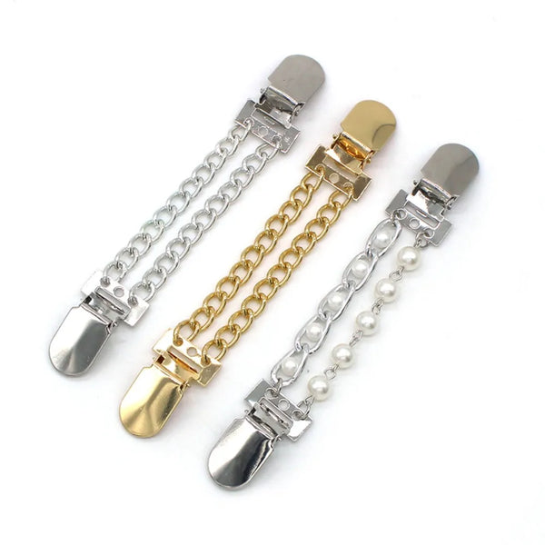 1 Piece Cardigan Shawl Clips Cape Shirt Sweater Collar Duck Clips Back Cinch Clips Brooch Pin Buckle for Women Girls Clothing