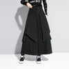 Korean Woman Pants Black Loose False Two-piece Wide Legs Pants Ladies Casual Streetwear Hurajuku Trousers Ladies