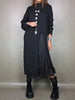 Long Sleeve Patchwork Sweater Maxi Dress, Women Autumn Stand Collar Casual Party Dress, Elegant Ladies Dress Sets