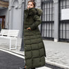 Women Winter Long Cotton Coat Women Big Fur Collar Parkas Korean Loose Belt Slim Jacket Down Cotton Coat Women Outwear