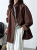 Temperament Short Trench For Women Lapel Single Breasted Solid Color Pockets Design Coat Spring Autumn 2Z2225