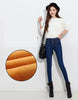 Autumn Winter Oversized Single Breasted High Waisted Elastic Jeans Women's Slim Skinny Pencil Pants Velvet Warm Pants