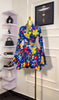 Women Tie Dye Print Flare Long Sleeve V-neck Sashes Ruffle Mini Dress Elegant Sexy Vacation Party Birthday Dresses