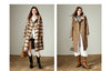 Women Woolen Long Coat Winter Nomadic Style Sheep Wool Plaid Hooded Cow Horn Buckle Female Overcoat