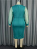 Red Evening Dress V-neck Bead Belt Mesh Lantern Long Sleeve Sexy Women's Party Classy Office Ladies Wedding Guest Gowns