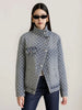 Women's Denim Coat Turtleneck Single Breasted Full Sleeve Patchwork Versatile Jacke Autumn 5R4436